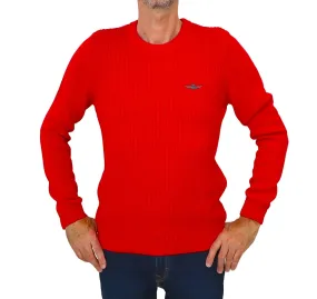 AERONAUTICA MILITARE maglione uomo cotone 232MA1453L409 19307 ROSSO inverno 2023