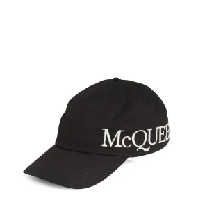 ALEXANDER MCQUEEN  Cappello da baseball in cotone nero