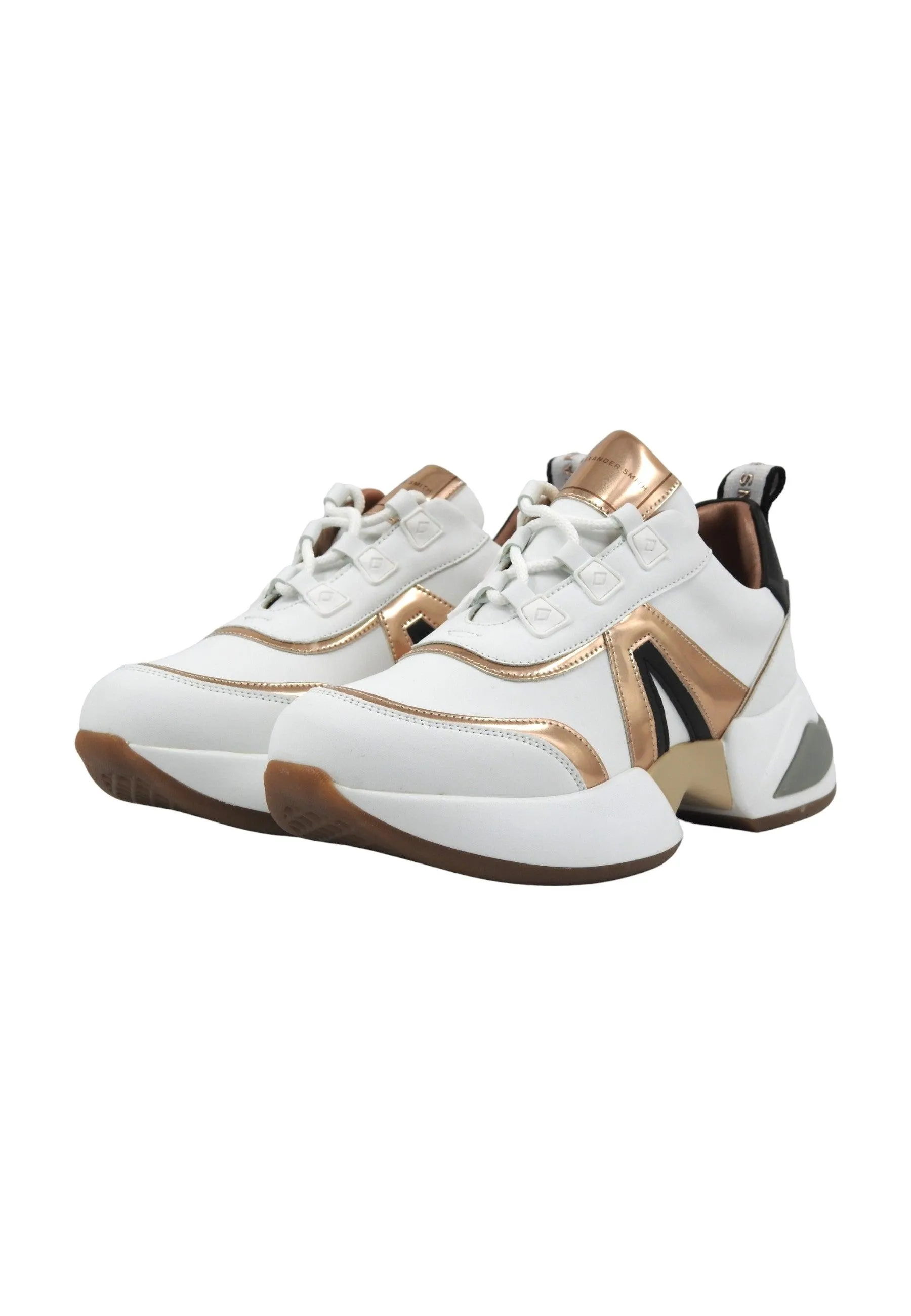 ALEXANDER SMITH Marble Woman Sneaker Donna White Copper MBW1237