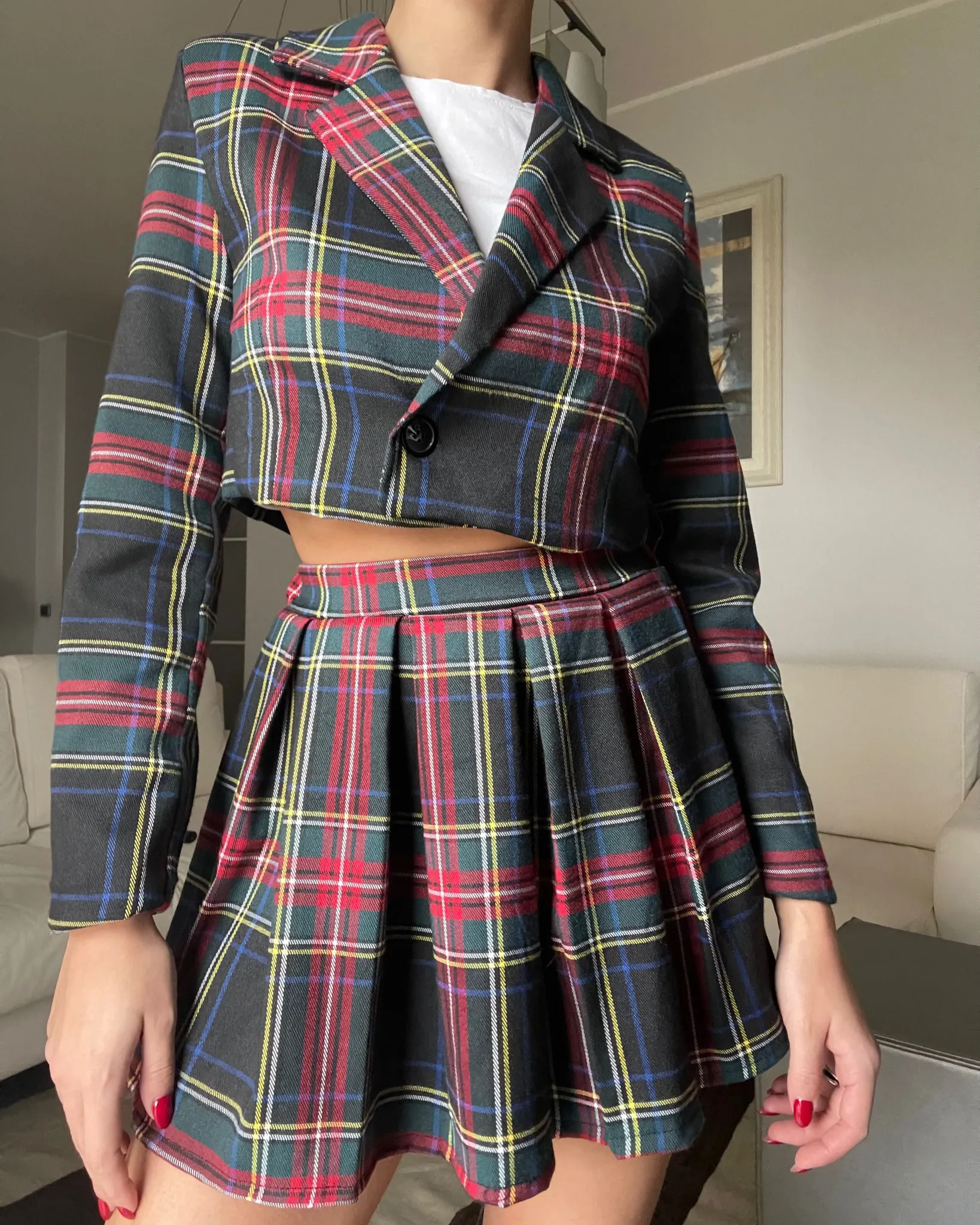 Blazer crop - Tartan