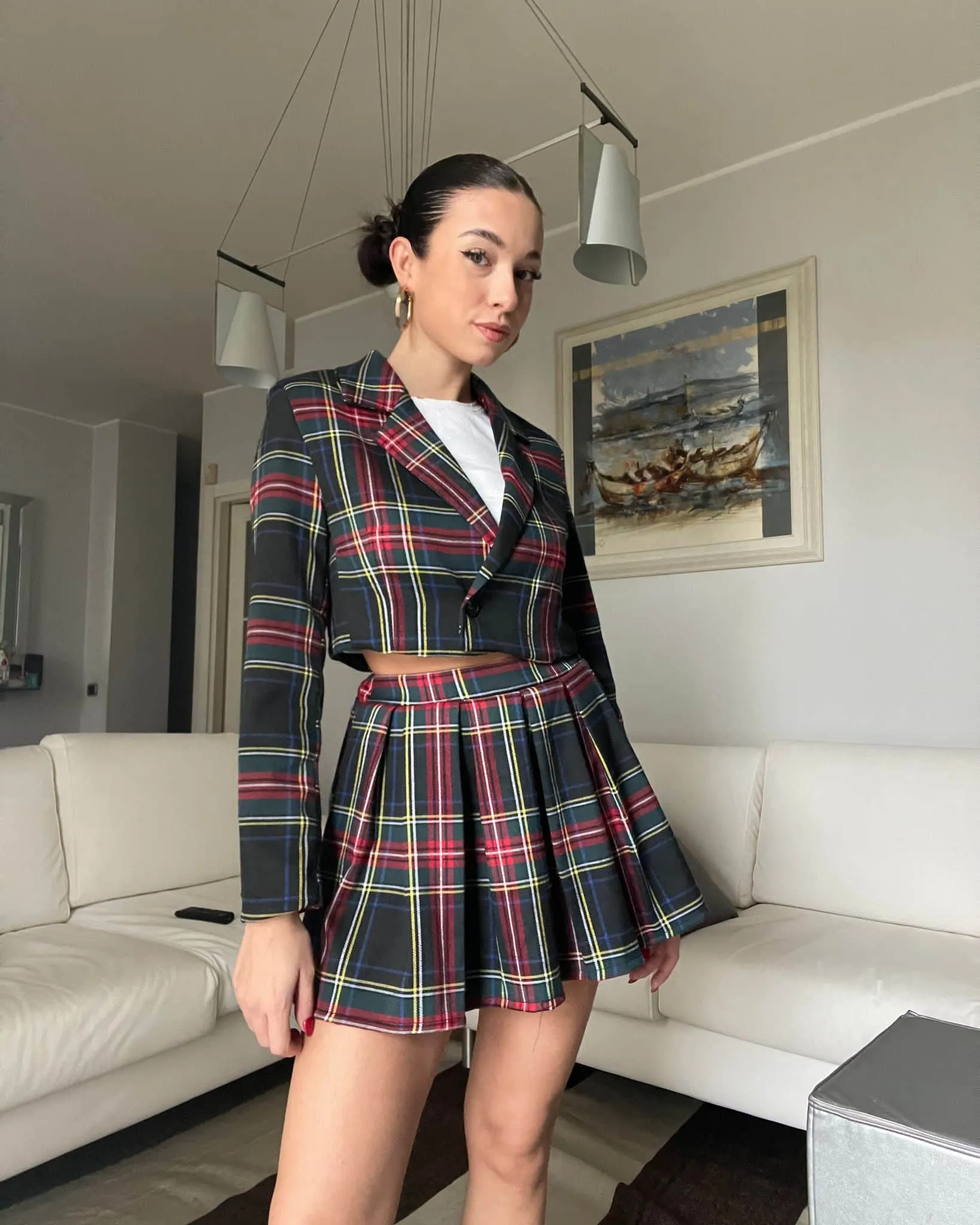 Blazer crop - Tartan