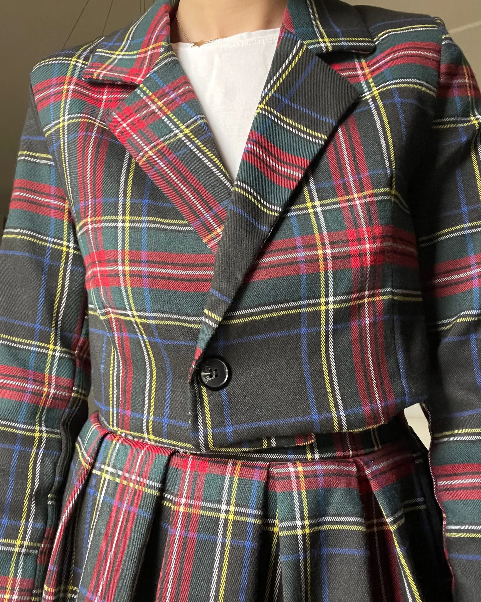 Blazer crop - Tartan