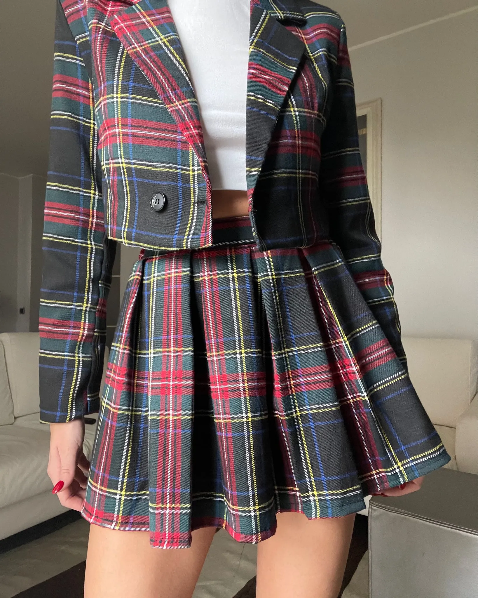 Blazer crop - Tartan