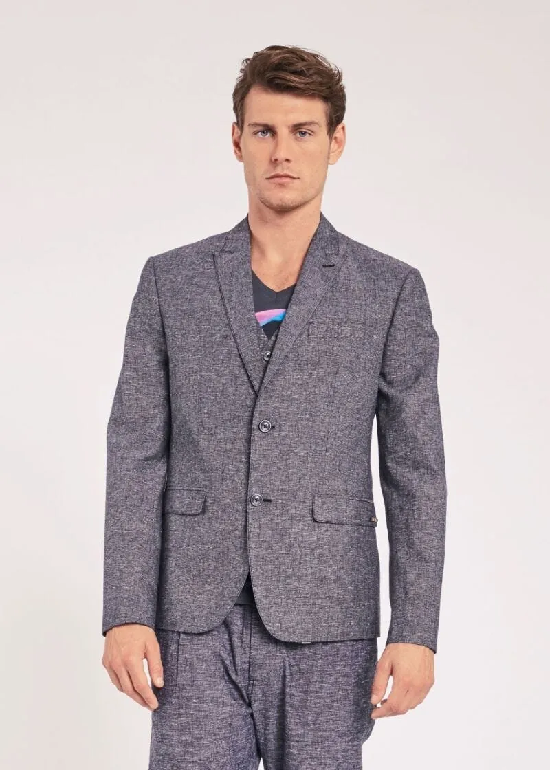 Blazer in misto lino