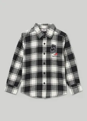 BLUKIDS  Camicia check in flanella di puro cotone bambino