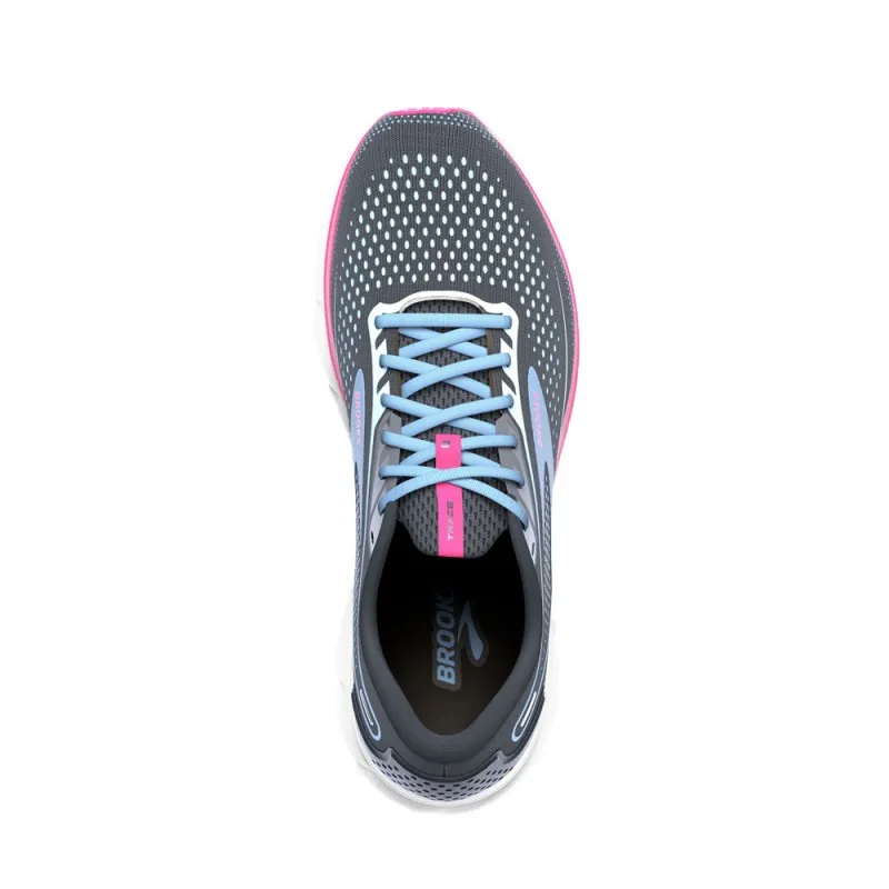 Brooks Trace 2 Grigio Azzurro Rosa - Scarpe Running Donna