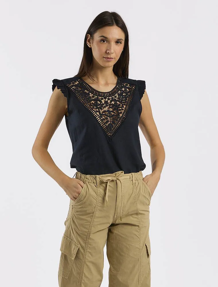 Camicia Manica Corta Fly Girl - Blu