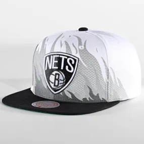 Cappello snapback bianco Hot Fire Brooklyn Nets