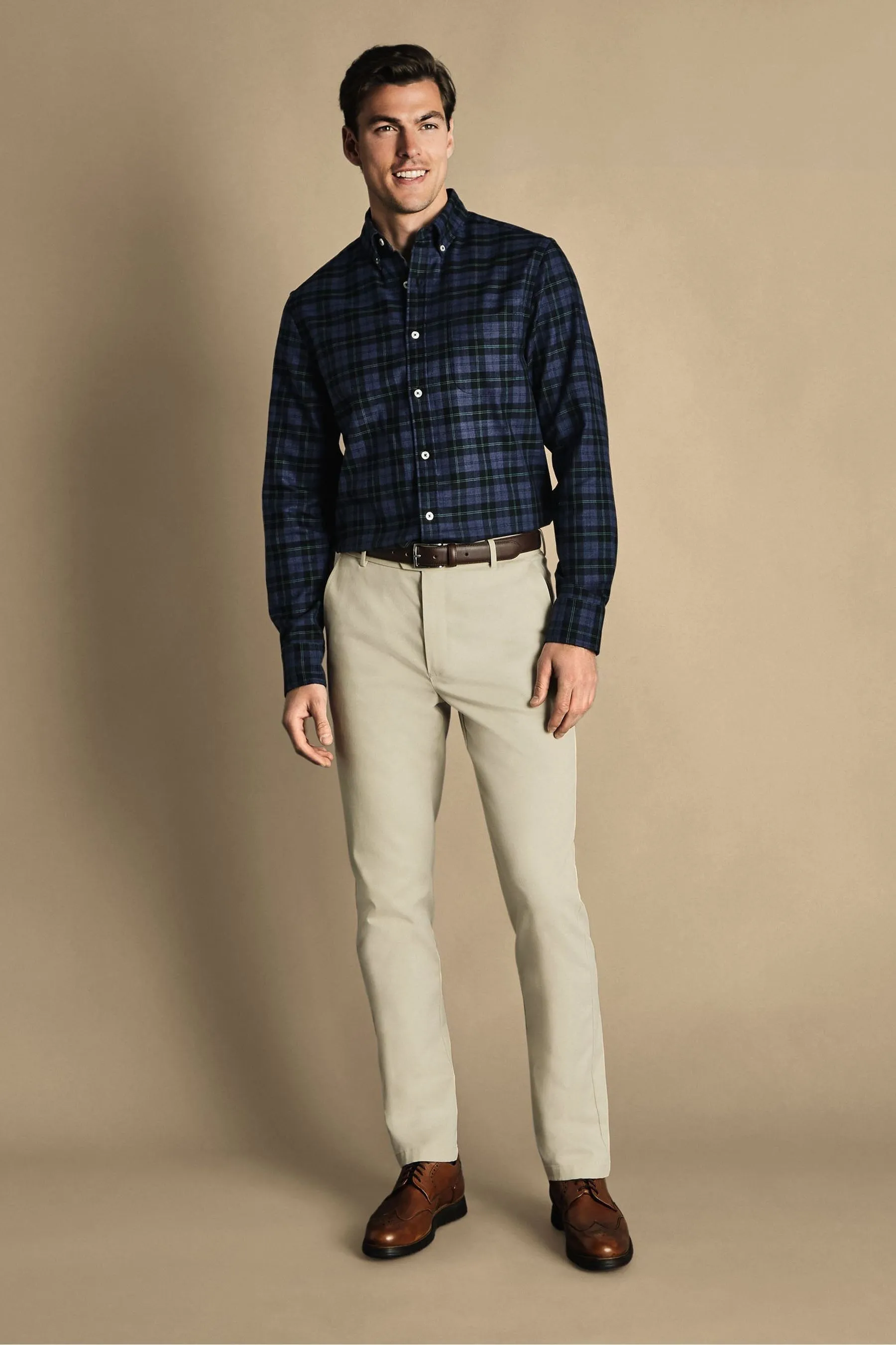 Charles Tyrwhitt - Classic Fit - Pantaloni chino no-stiro