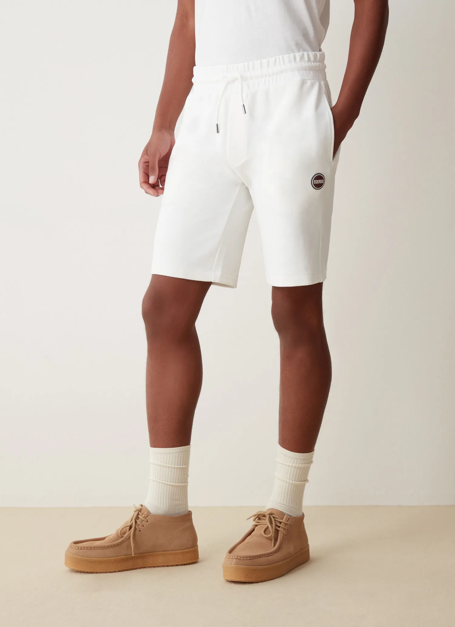 Cotton-blend jogging shorts