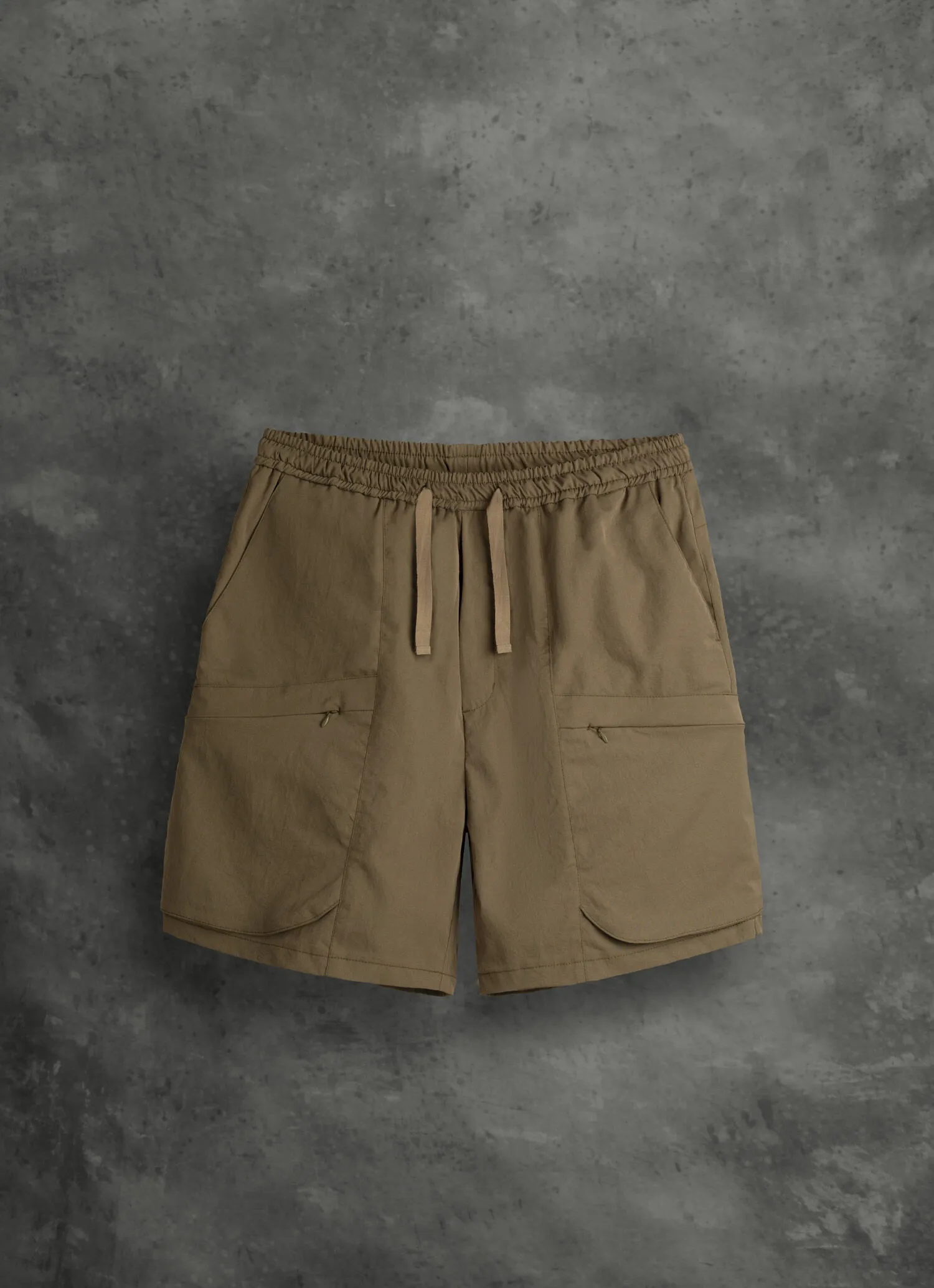 Drawstring Bermuda shorts in technical fabric