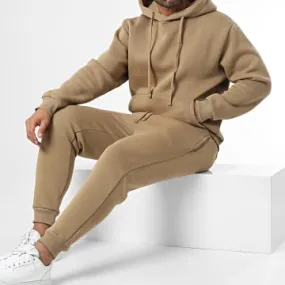 Ensemble Sweat Capuche Et Pantalon Jogging Camel