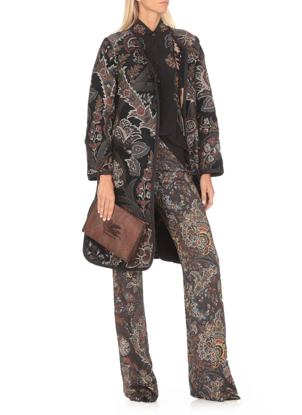  Etro Cappotto reversibile con stampa 