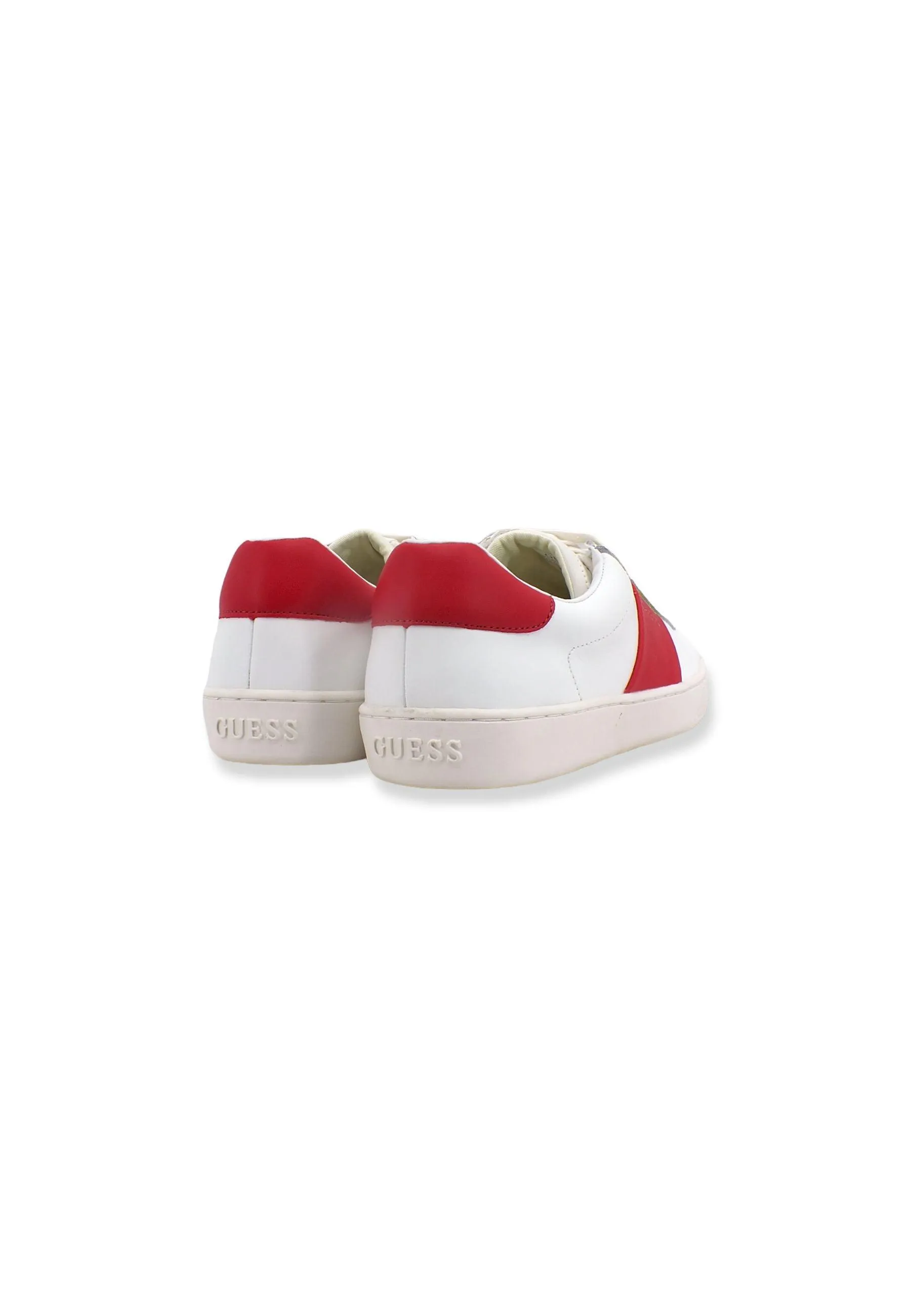 GUESS Sneaker Uomo Bassa White Red FM7NOLFAP12