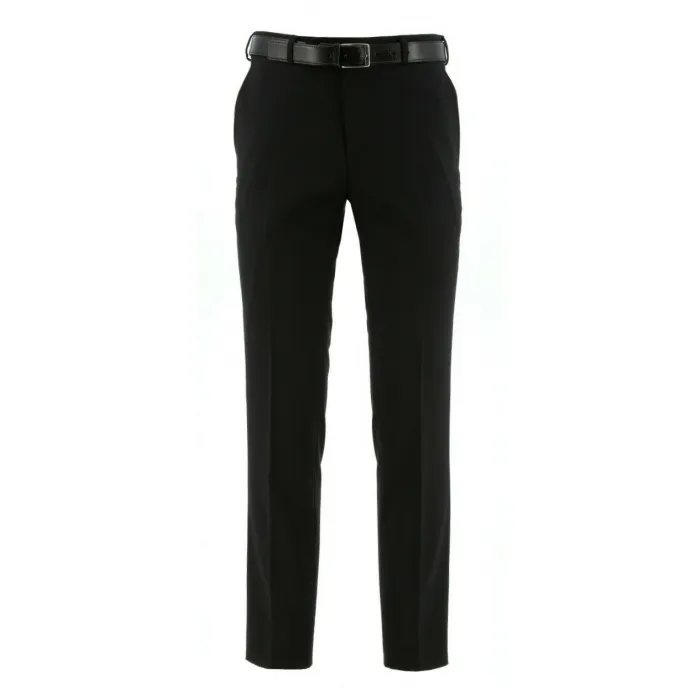 Henk ter Horst Wool/Terlenka Stretch Pantalon Nero