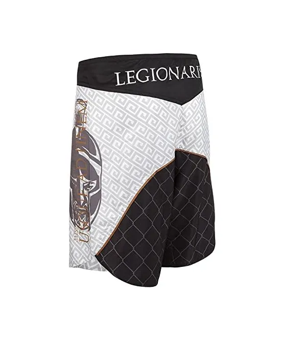 Leone MMA technical shorts Legionarius AB772 white black