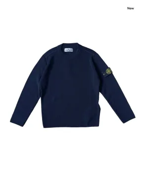 Maglia in lana blu con logo per bambino