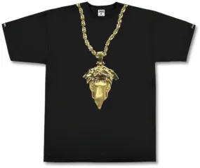 Maglietta Uomo Crooks & Castles T-shirt medusa Chain Black/gold Unico