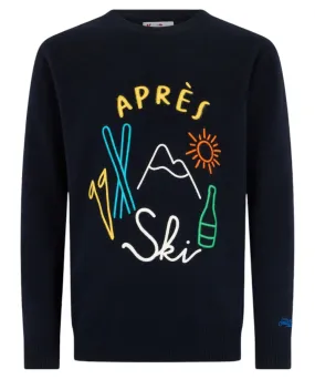 Maglione Heron Blu con Ricamo Apres Ski