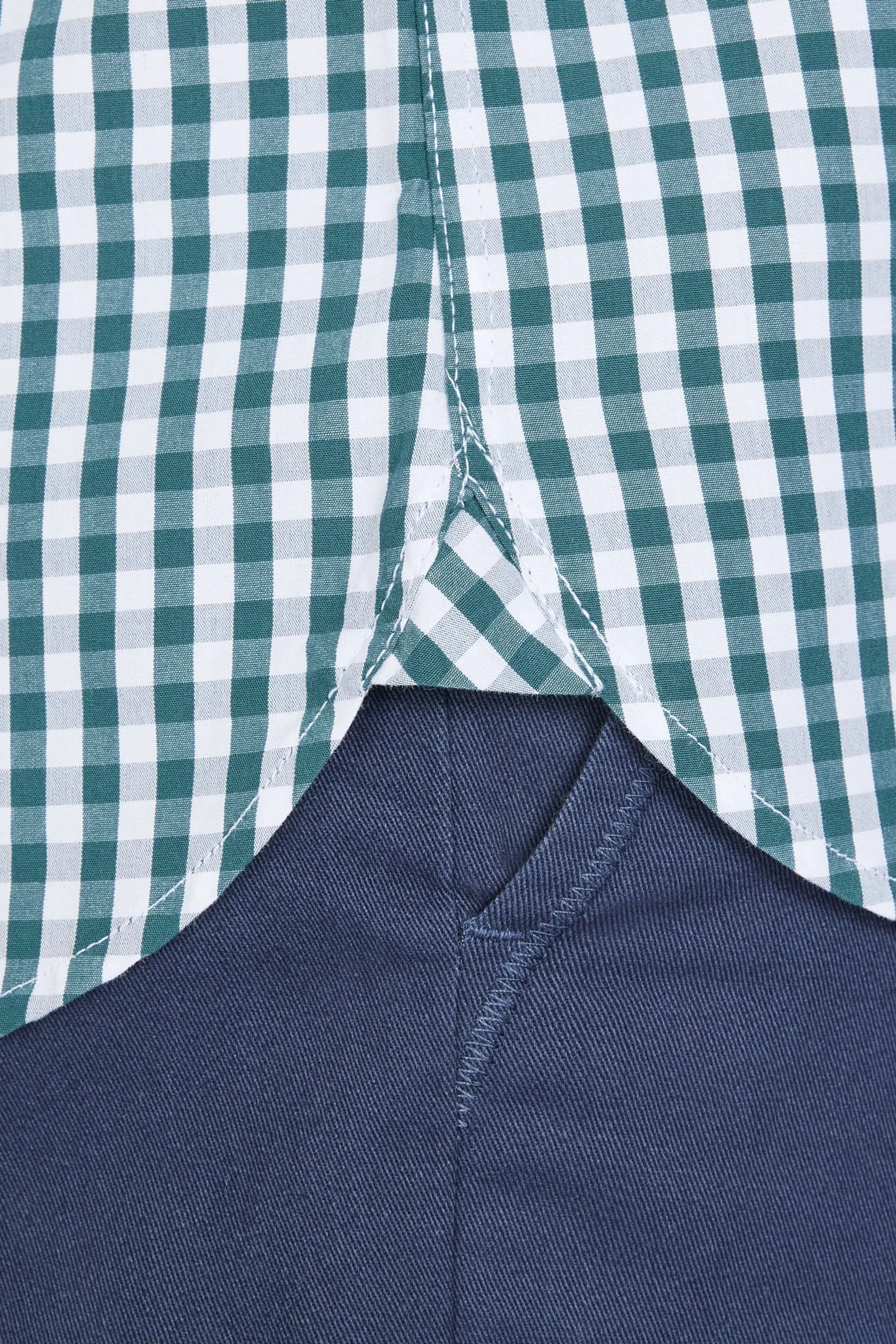 Manica lunga Verde - Camicia classica a quadretti