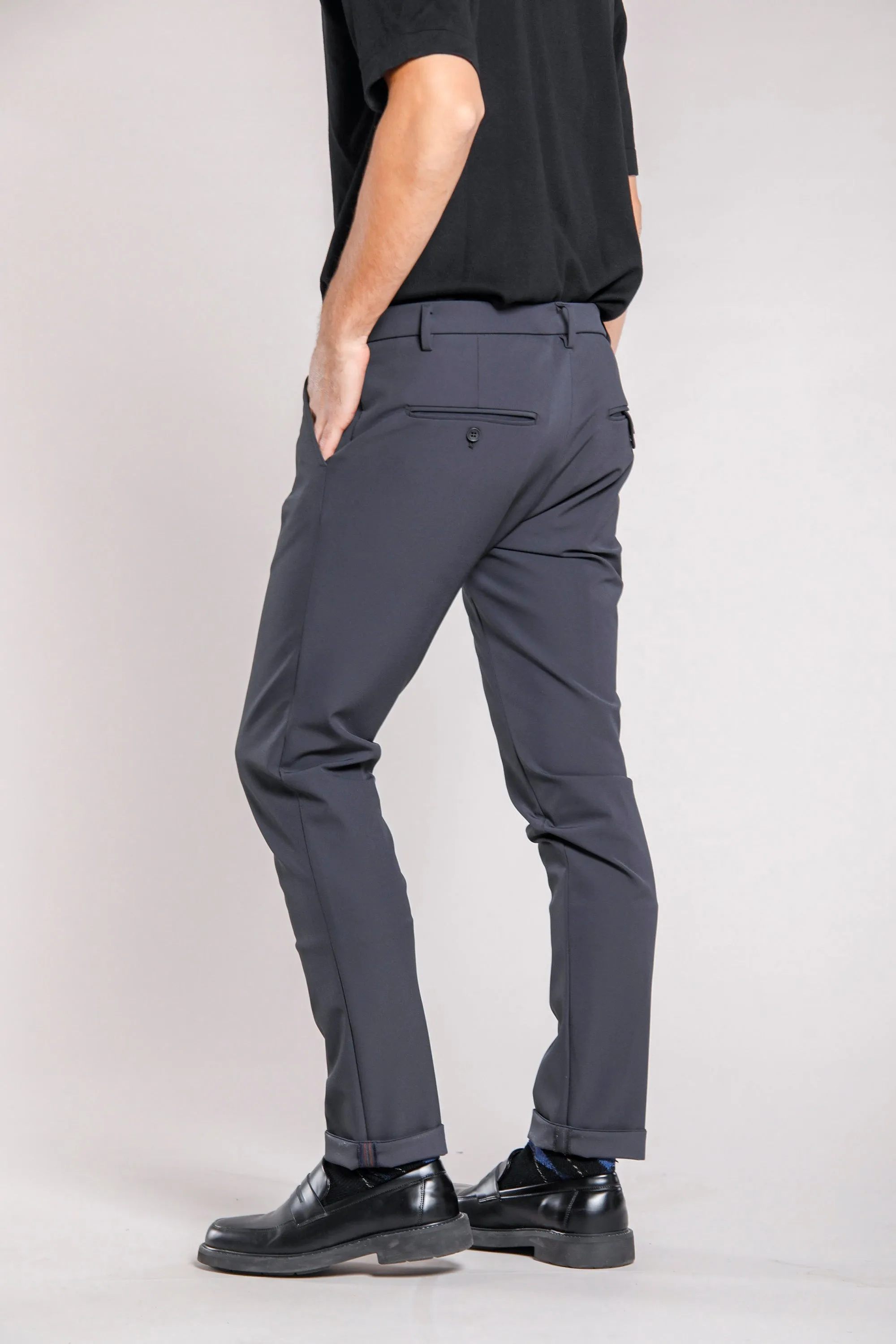 Milano Jog pantalon chino homme en jersey dynamic coupe extra slim 