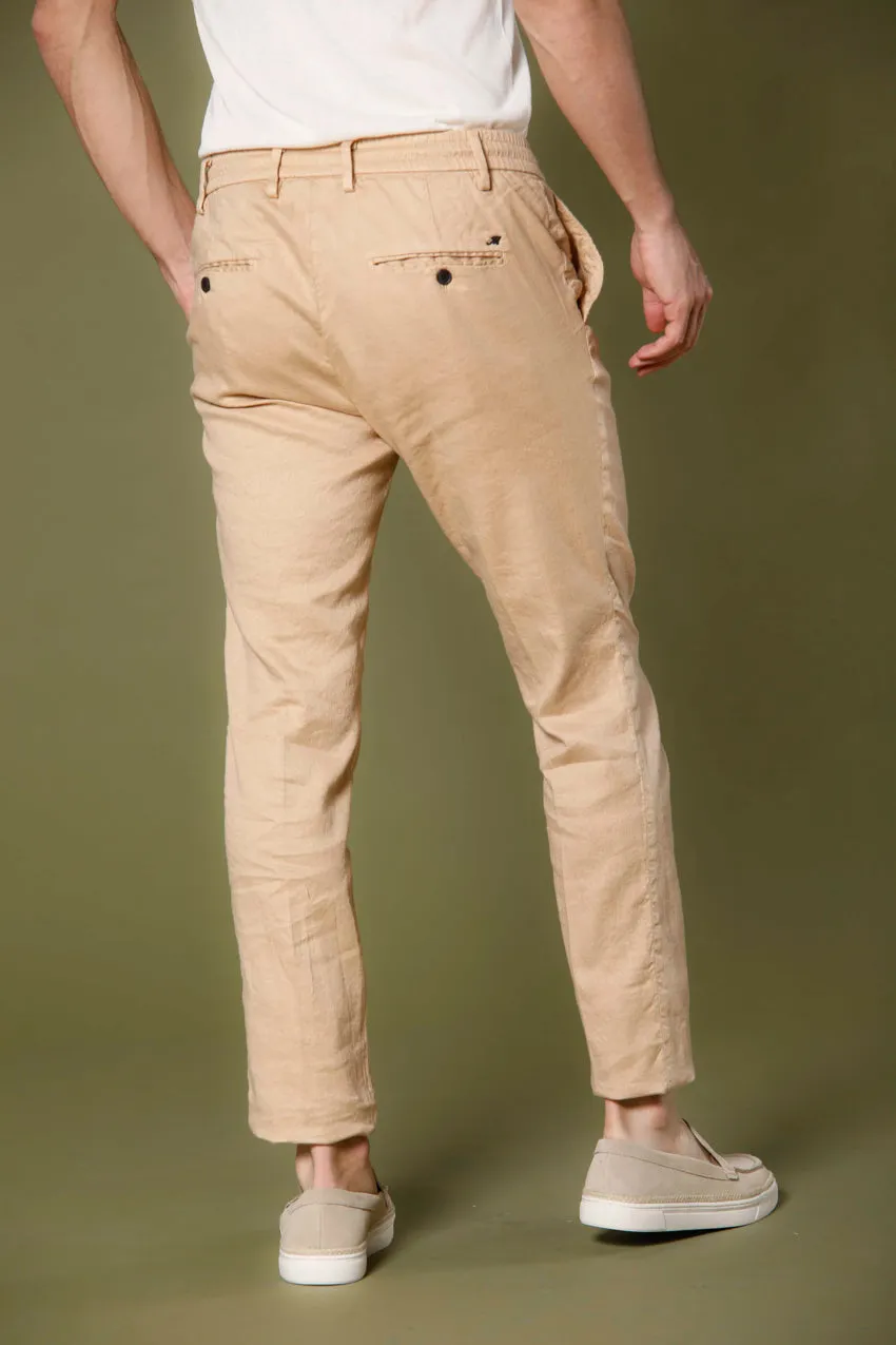 Milano Jogger pantalon chino jogger homme en lin et coton extra slim