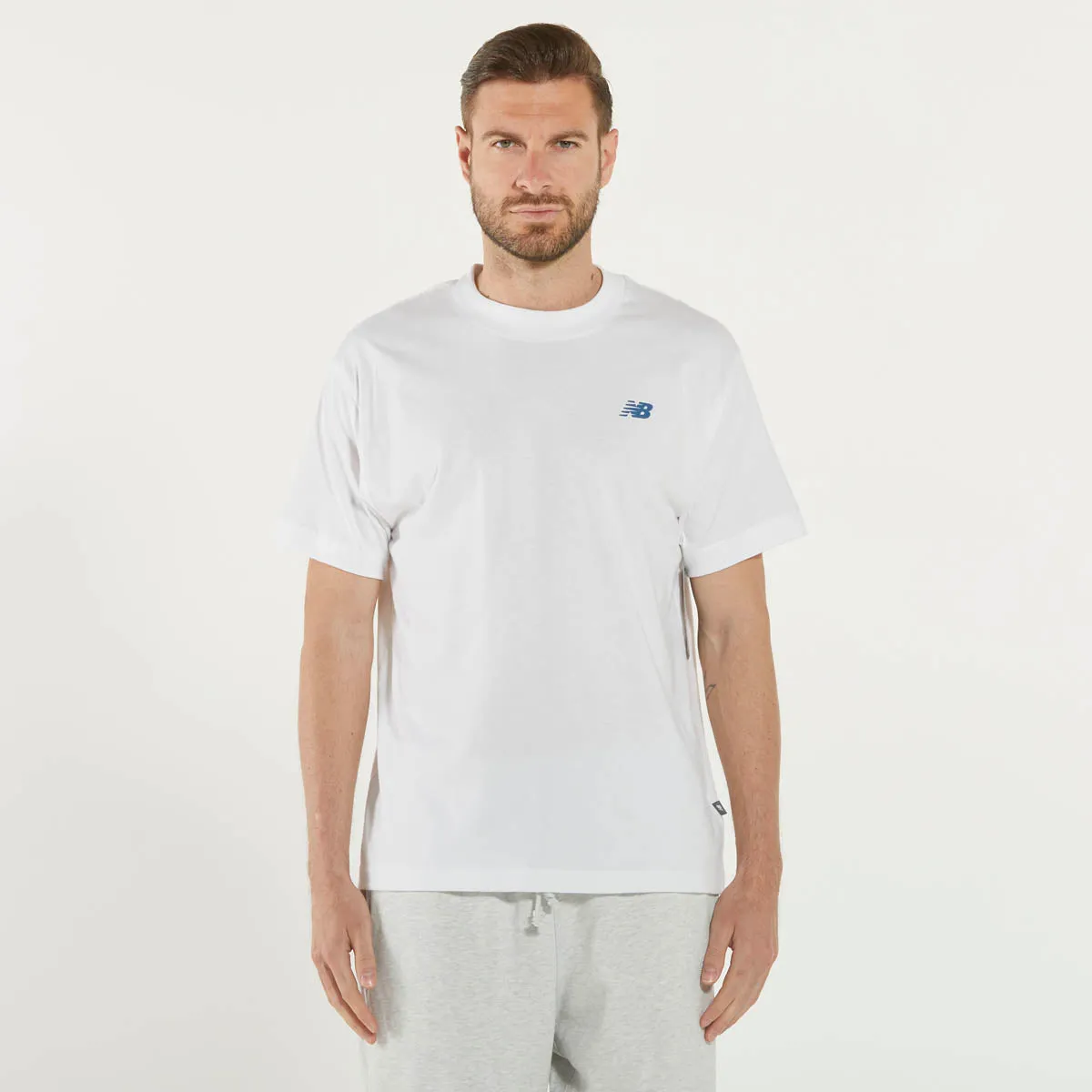 New Balance t-shirt girocollo logo bianca