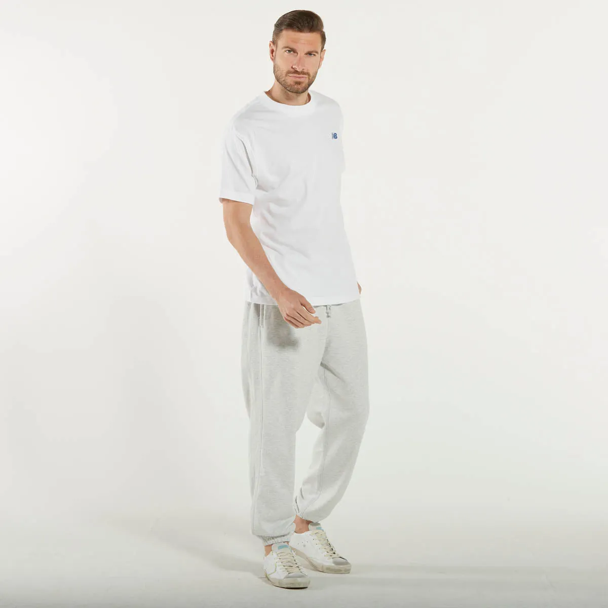 New Balance t-shirt girocollo logo bianca