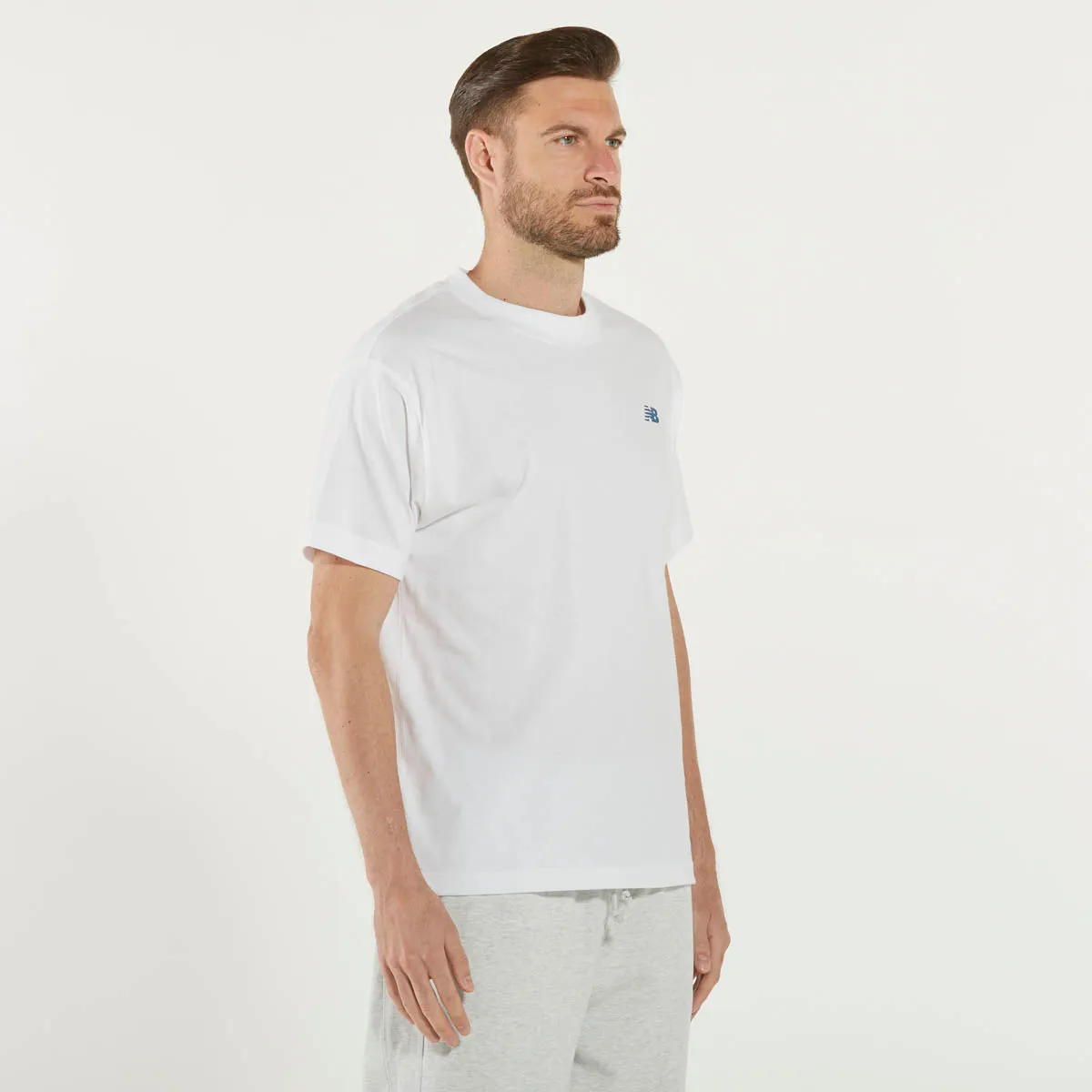 New Balance t-shirt girocollo logo bianca