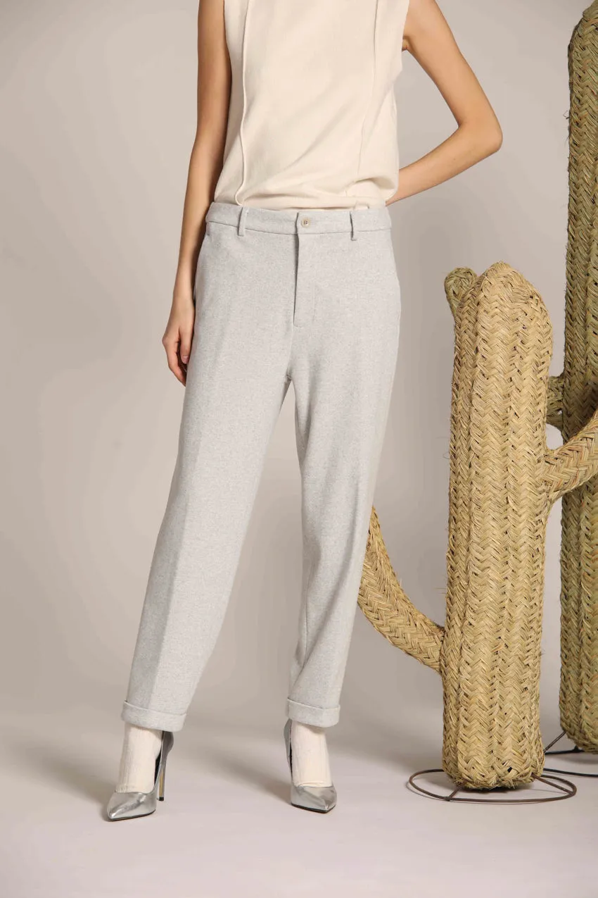 New York Cozy pantalon chino femme en jersey à coupe relaxed