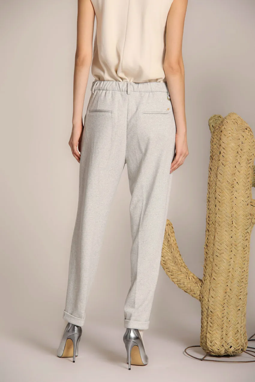 New York Cozy pantalon chino femme en jersey à coupe relaxed