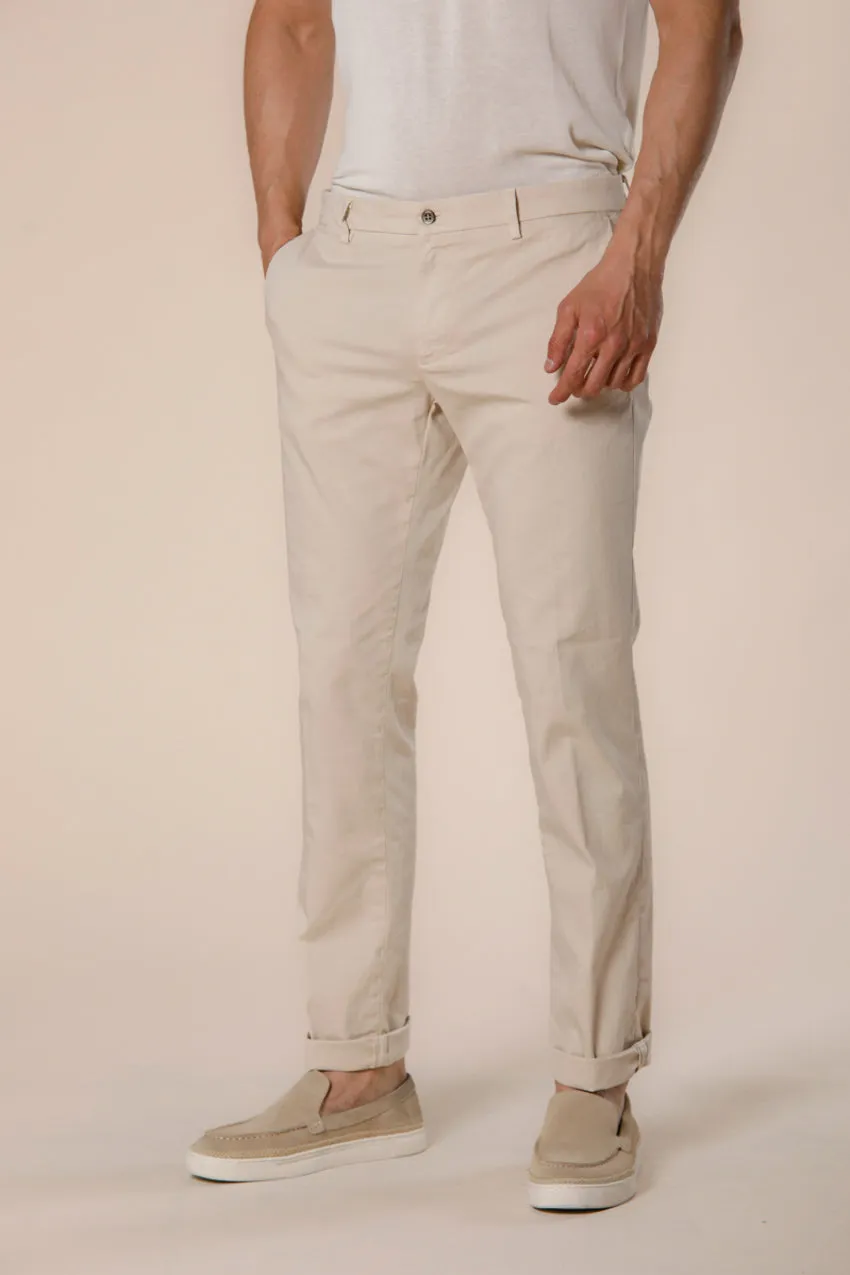 New York pantalon chino homme en satin stretch régulière ①