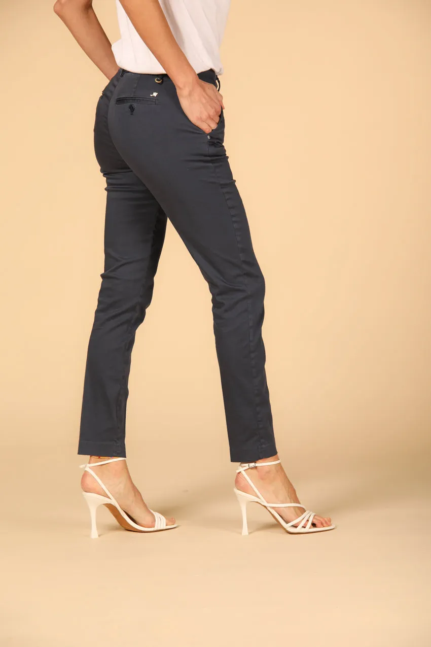 New York Slim pantalon chino femme en satin stretch slim ①