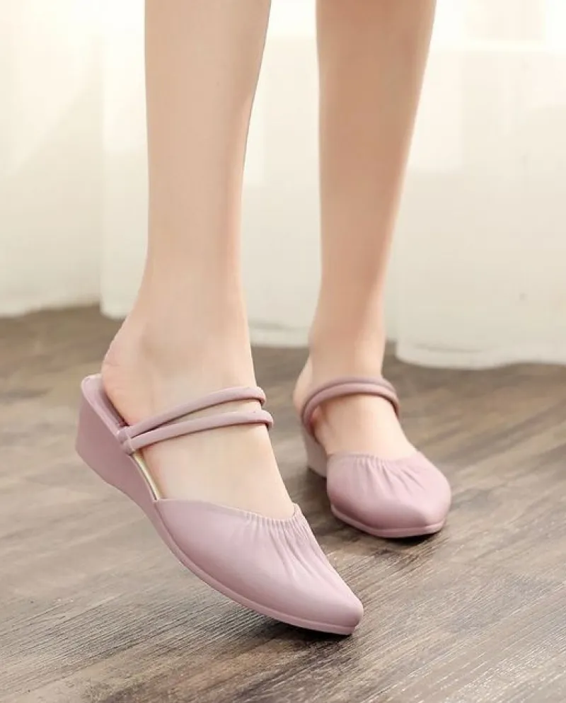 Nuove Zeppe Scarpe Per Le Donne Sandali Con Zeppa Moda Sandali Con Tacco Alto Per Il Tempo Libero Estate Rosa Tacchi Scarpe Da D