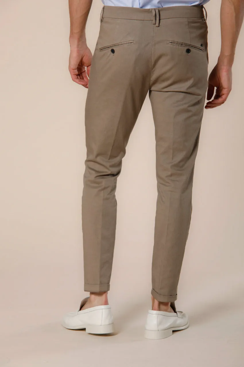 Osaka 1 Pinces pantalon chino homme en coton et tencel coupe carotte