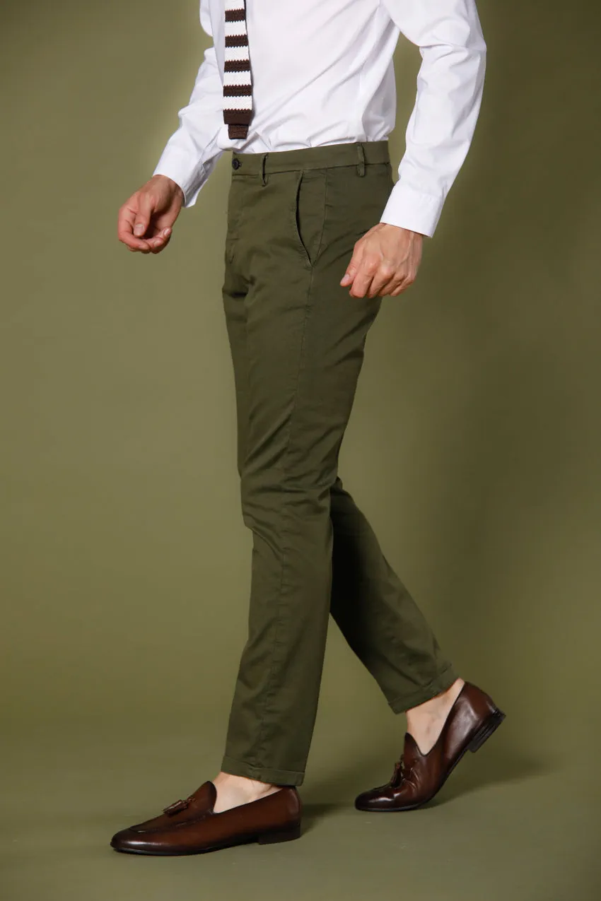 Osaka Style pantalon chino homme en tricot de coton et tencel coupe carotte ①