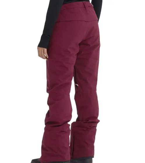 Pantalon de neige femme BURTON Society avec isolation ThermacoreECO et déperlant 1010010660 Rouge vin