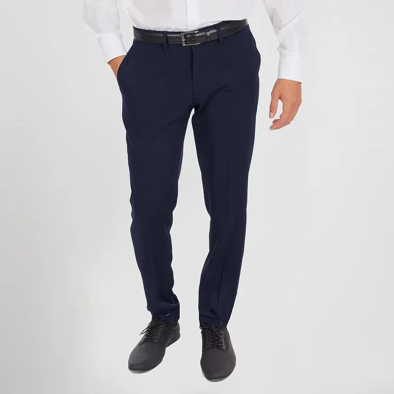 Pantalon Hombre Slim Fit Sin Pinzas Tecno