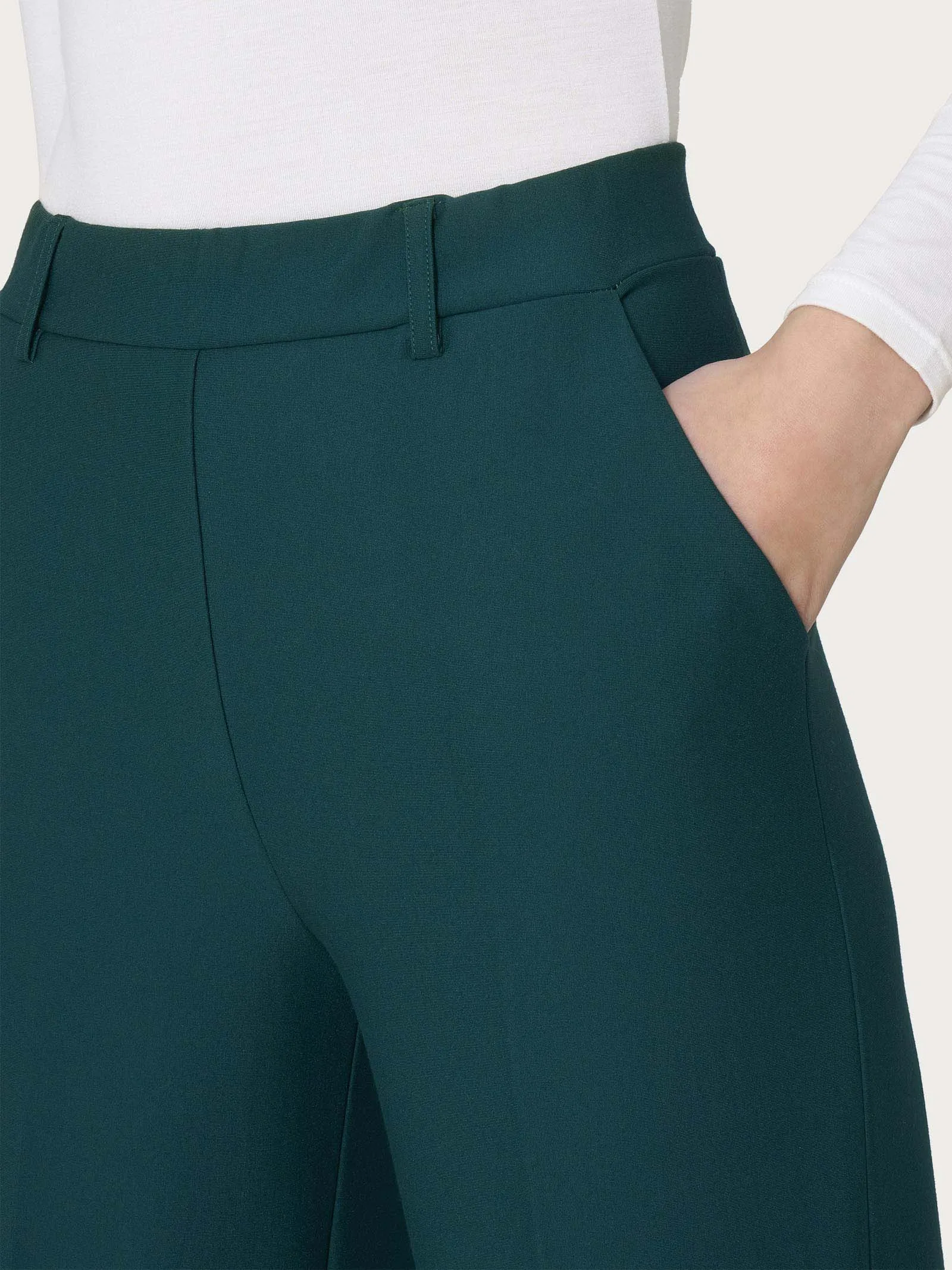 Pantalone ampio alla caviglia in Compact - Rain Forest