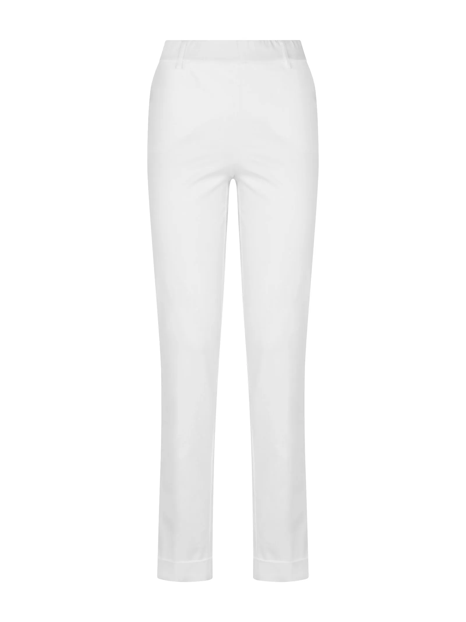 Pantalone chino slim con tasche in Satin Power - Bianco