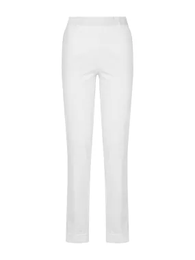 Pantalone chino slim con tasche in Satin Power - Bianco