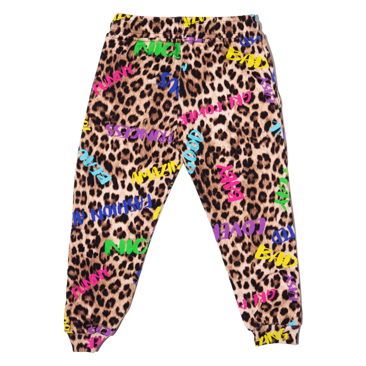 Pantalone con stampa animalier per bambina