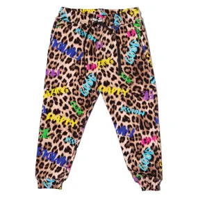 Pantalone con stampa animalier per bambina