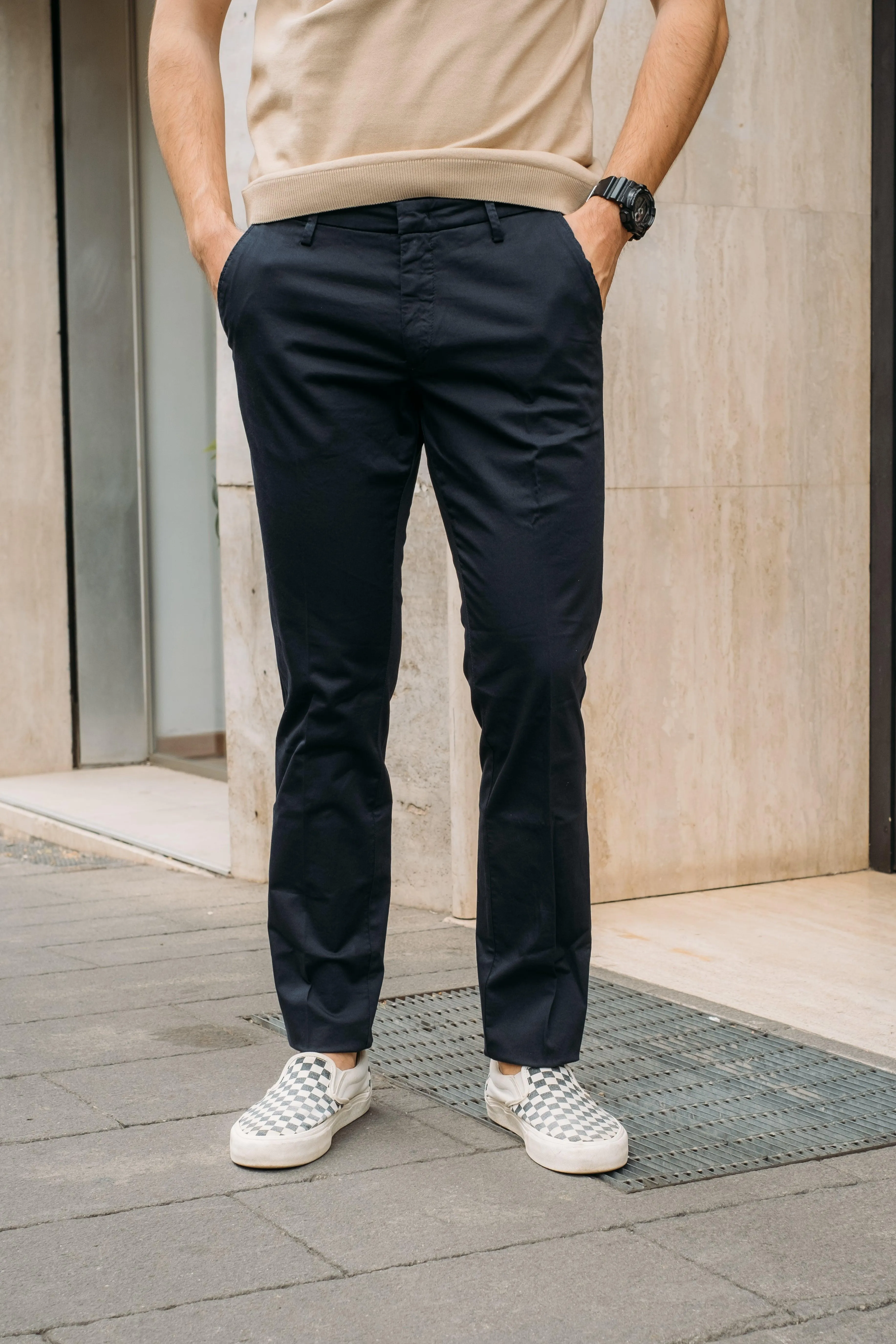 Pantalone Miami in Cotone Navy