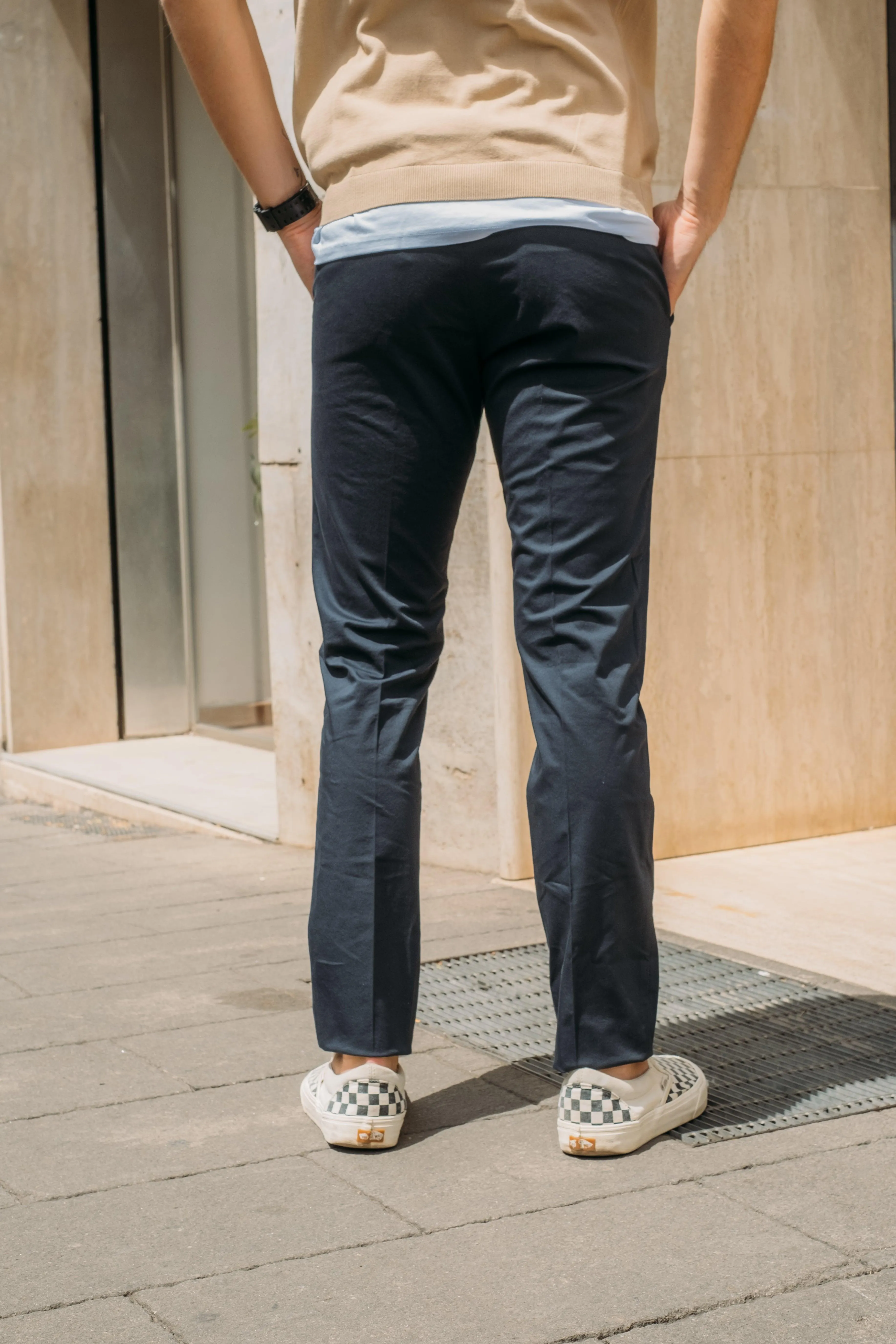 Pantalone Miami in Cotone Navy