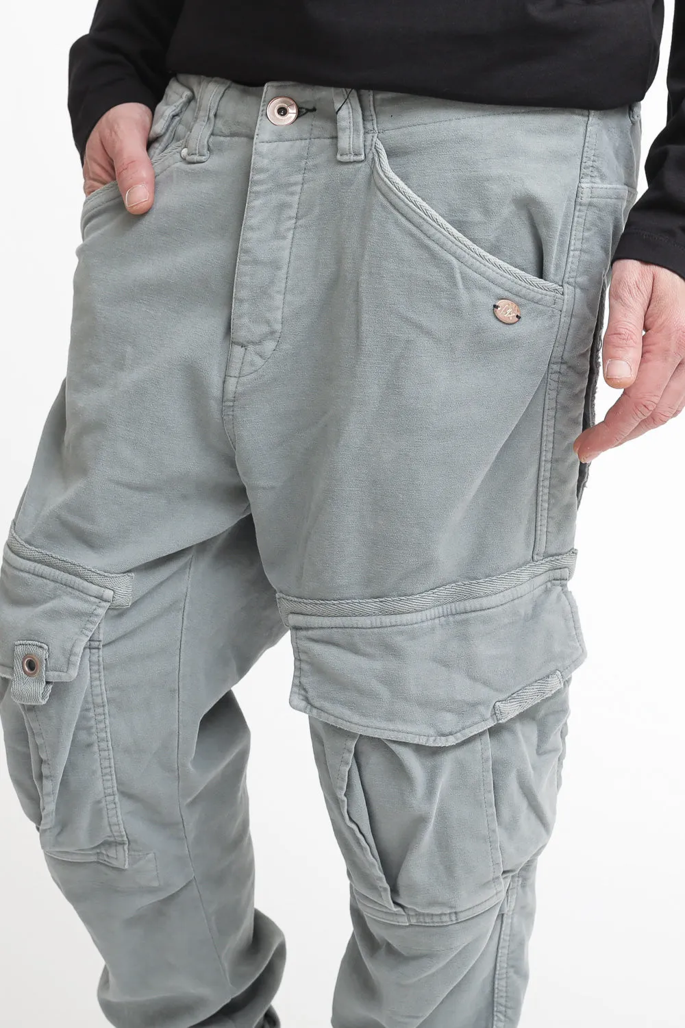 Pantalone Tascone Fustagno - Grigio