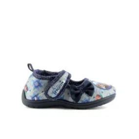 Pantofole asilo blu Frozen con velcro