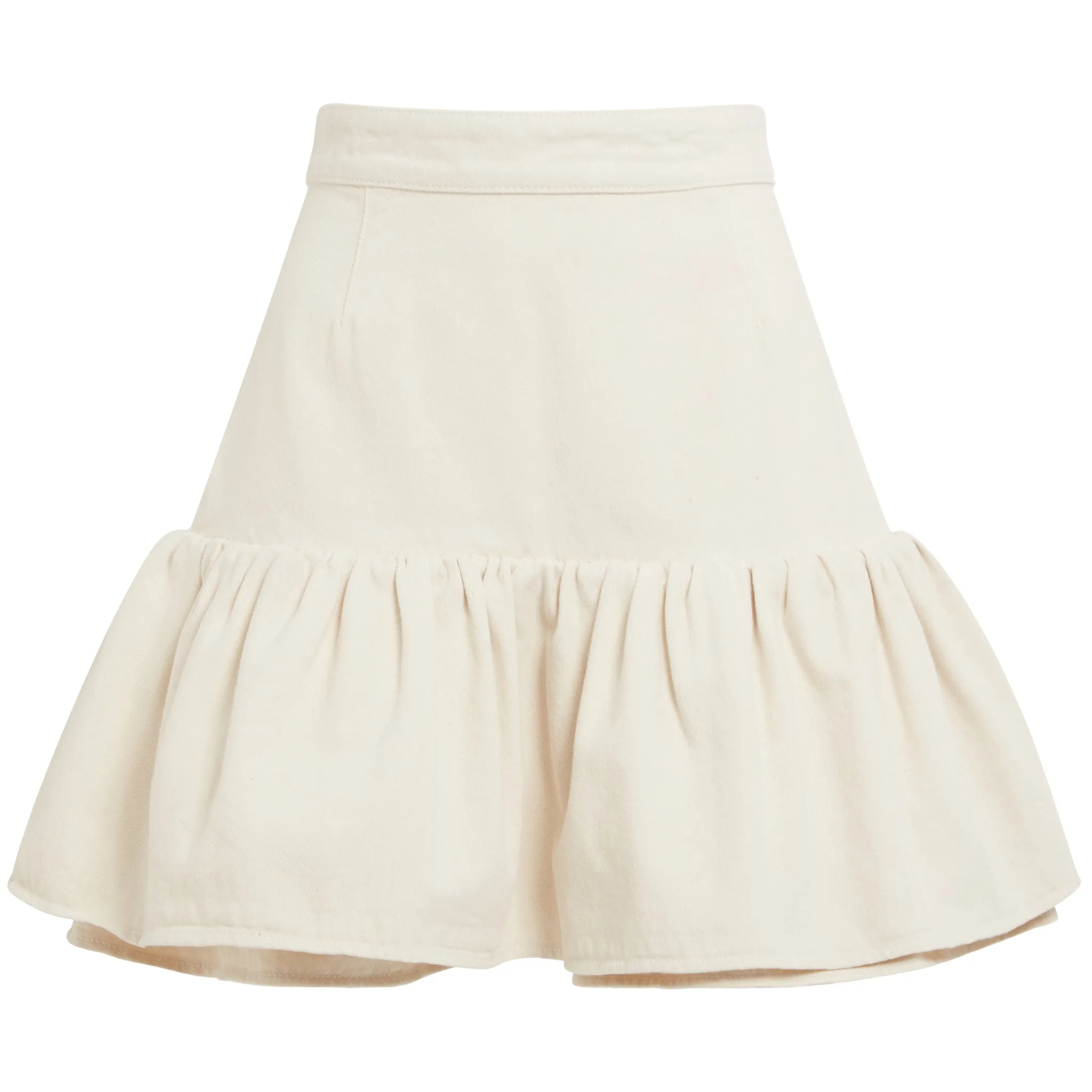 PATOU  Mini gonna in cotone bianca