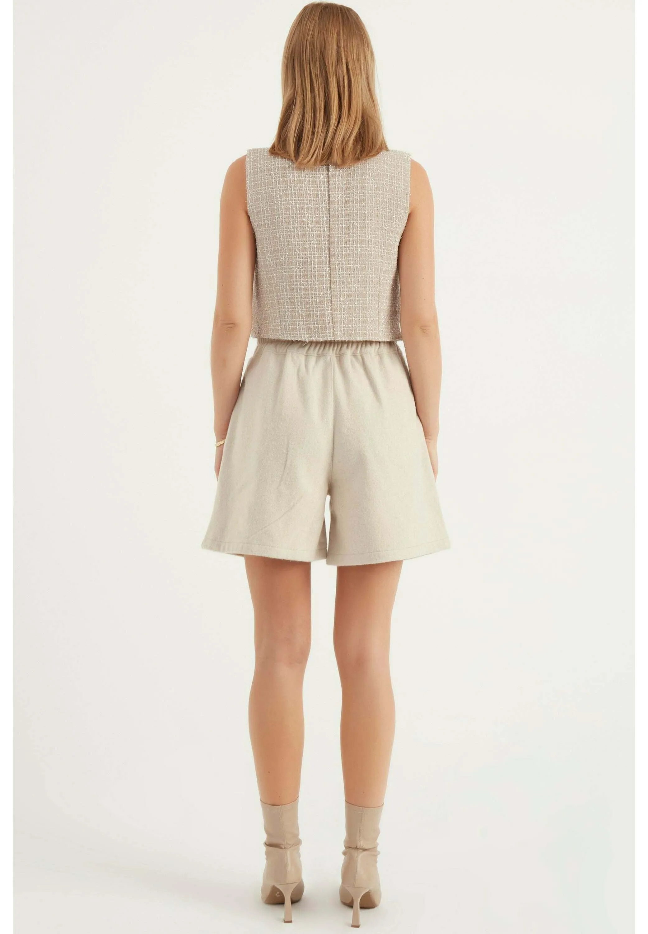 PLEATED LONG SHORTS - Shorts