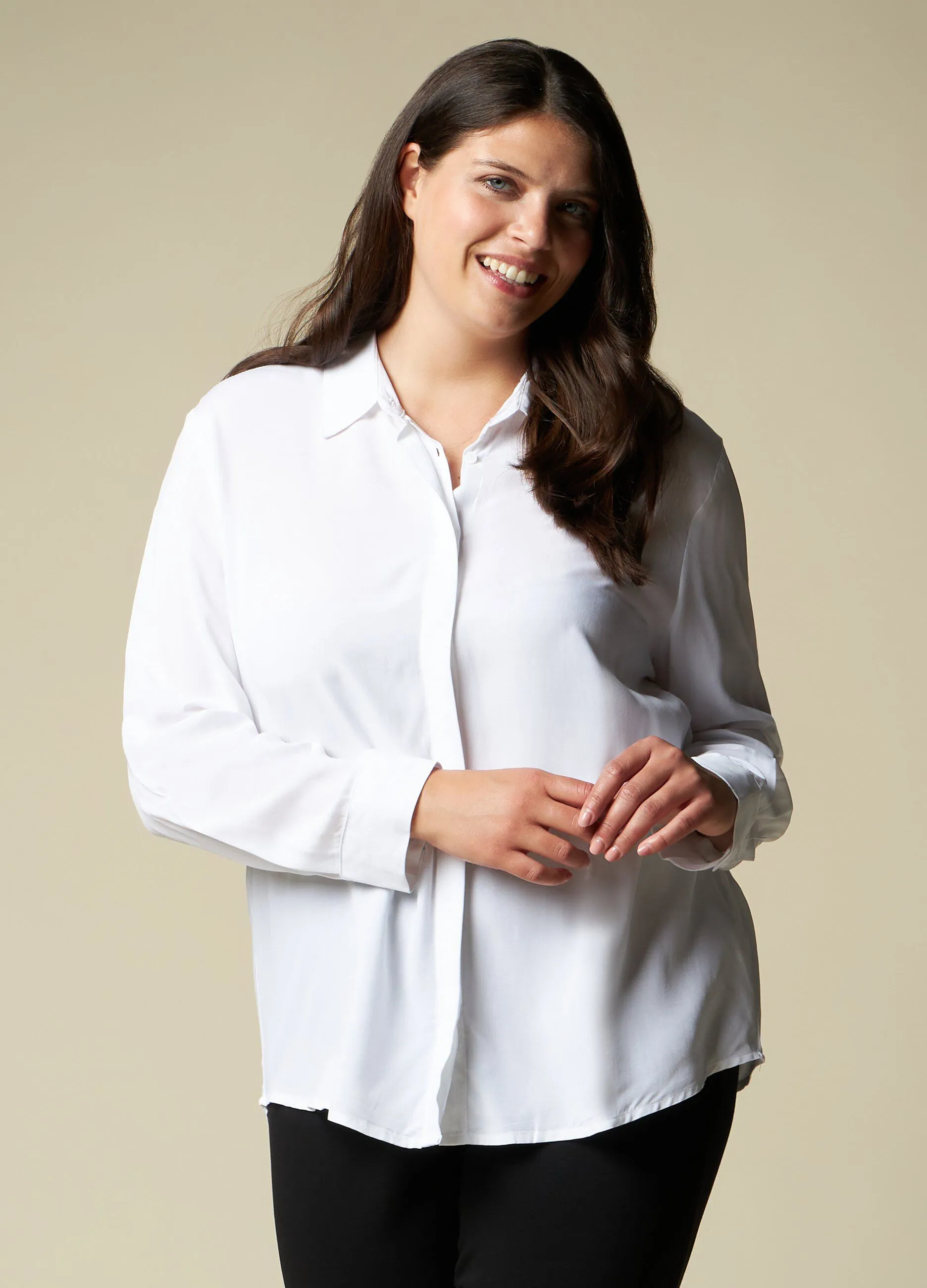 ROSA THEA  Camicia in pura viscosa donna curvy